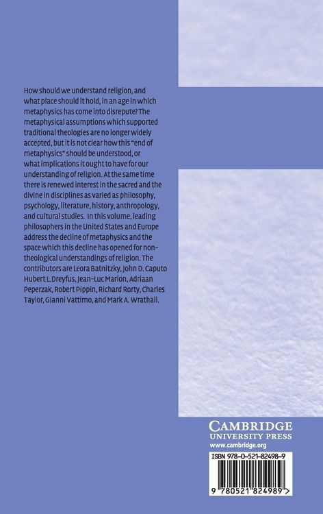 Produktbild: Religion after Metaphysics