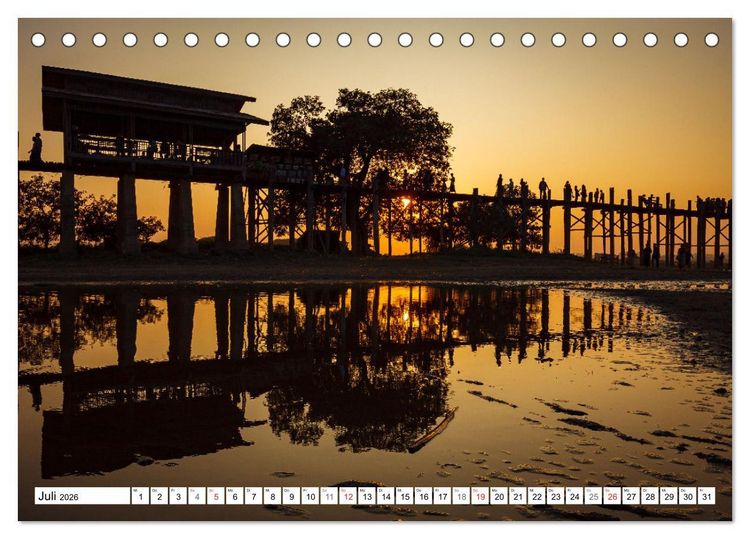Produktbild: Wunderbares Myanmar (Tischkalender 2026 DIN A5 quer), CALVENDO Monatskalender