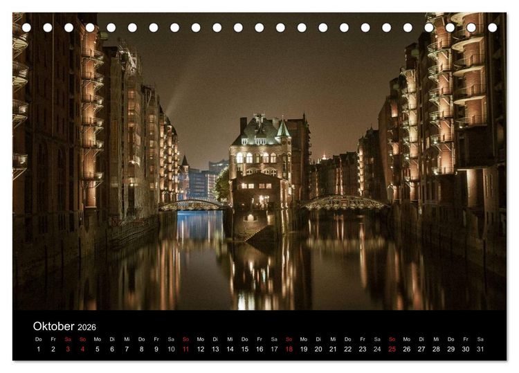 Produktbild: Hamburg (Tischkalender 2026 DIN A5 quer), CALVENDO Monatskalender
