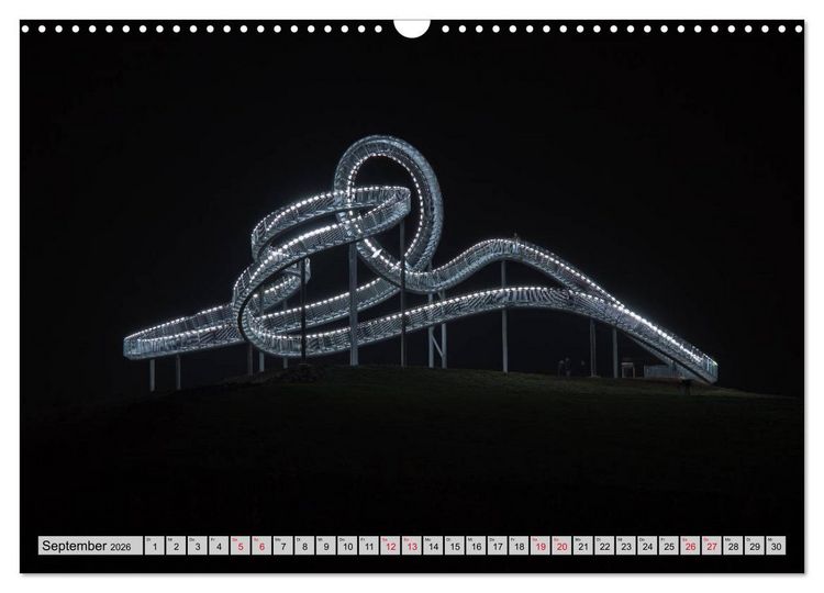 Produktbild: Es wird Nacht in Duisburg (Wandkalender 2026 DIN A3 quer), CALVENDO Monatskalender