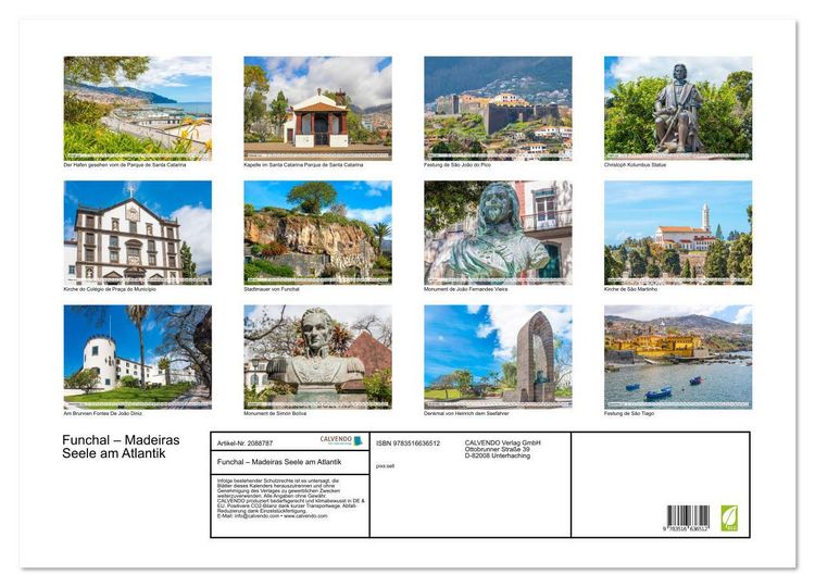 Produktbild: Funchal &ndash; Madeiras Seele am Atlantik (Wandkalender 2026 DIN A2 quer), CALVENDO Monatskalender