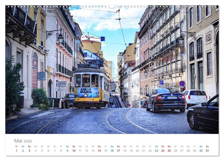 Produktbild: Lissabon - Stadt der K&ouml;nige (hochwertiger Premium Wandkalender 2026 DIN A2 quer), Kunstdruck in Hochglanz