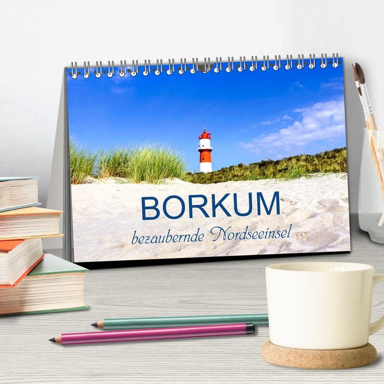 Produktbild: Borkum, bezaubernde Nordseeinsel (Tischkalender 2026 DIN A5 quer), CALVENDO Monatskalender