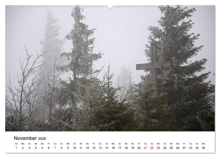 Produktbild: Gipfelkreuze im B&ouml;hmerwald (Wandkalender 2026 DIN A2 quer), CALVENDO Monatskalender
