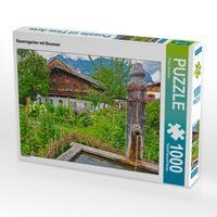 Produktbild: CALVENDO Puzzle Bauerngarten mit Brunnen | 1000 Teile Lege-Gr&ouml;&szlig;e 64x48cm Foto-Puzzle f&uuml;r gl&uuml;ckliche Stunden
