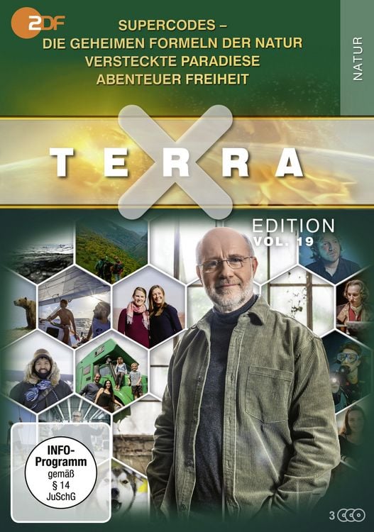 Produktbild: Terra X - Edition 19: Supercodes - Die geheimen Formeln der Natur / Versteckte Paradiese / Abenteuer Freiheit [3 DVDs]