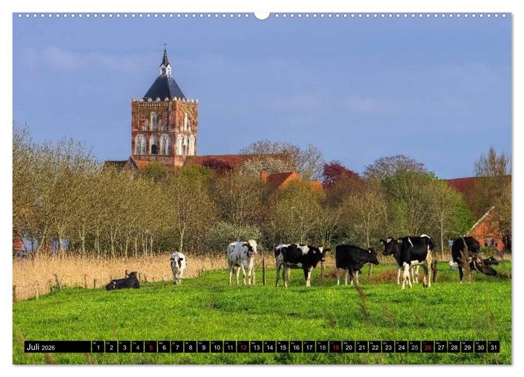 Produktbild: Kirchen in Ostfriesland (Wandkalender 2026 DIN A2 quer), CALVENDO Monatskalender