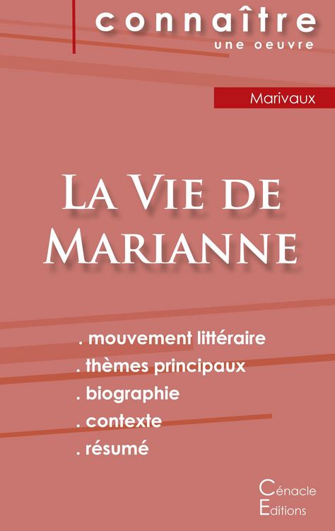 Produktbild: Fiche de lecture La Vie de Marianne de Marivaux (analyse litt&eacute;raire de r&eacute;f&eacute;rence et r&eacute;sum&eacute; complet)