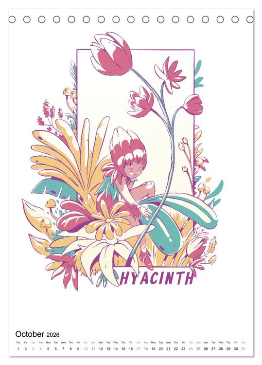 Produktbild: Enchanted World of Flowers (Desk Calendar 2026 DIN A5 portrait), CALVENDO 12 Month DeskCalendar