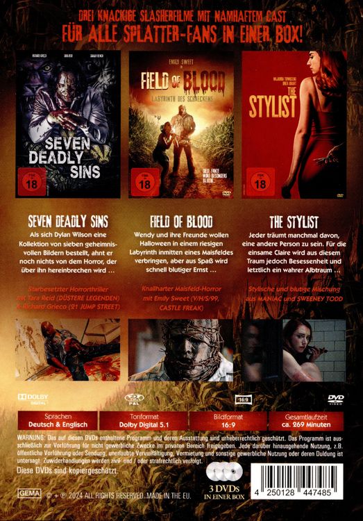 Produktbild: Splatter of Blood Collection [3 DVDs]