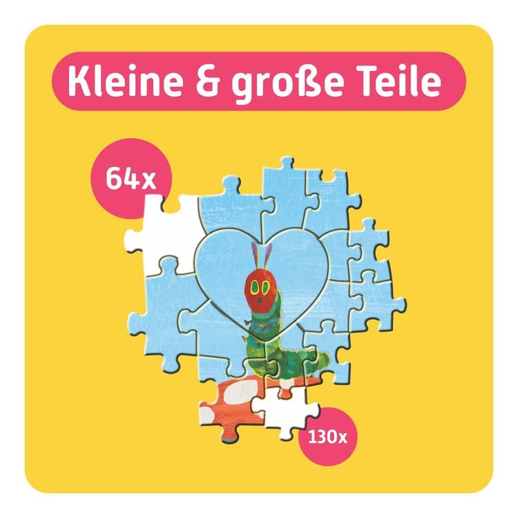 Produktbild: TEAMPUZZLE &ndash; Die kleine Raupe Nimmersatt &ndash; 194 Teile &ndash; Kinderpuzzle mit gro&szlig;en & kleinen Teilen