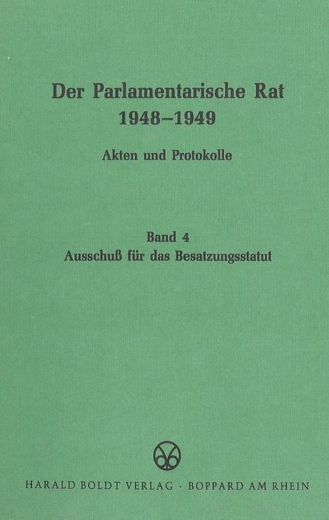 Produktbild: Ausschu&szlig; f&uuml;r das Besatzungsstatut