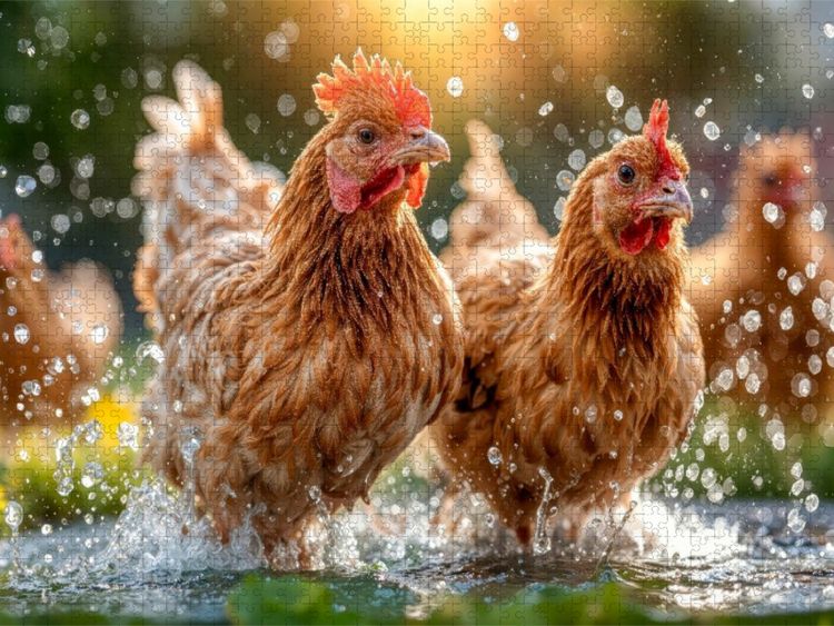 Produktbild: CALVENDO Puzzle Eine wunderbare Gelegenheit f&uuml;r ein gemeinsames Bad | 1000 Teile Lege-Gr&ouml;&szlig;e 64x48cm Foto-Puzzle f&uuml;r gl&uuml;ckliche Stunden