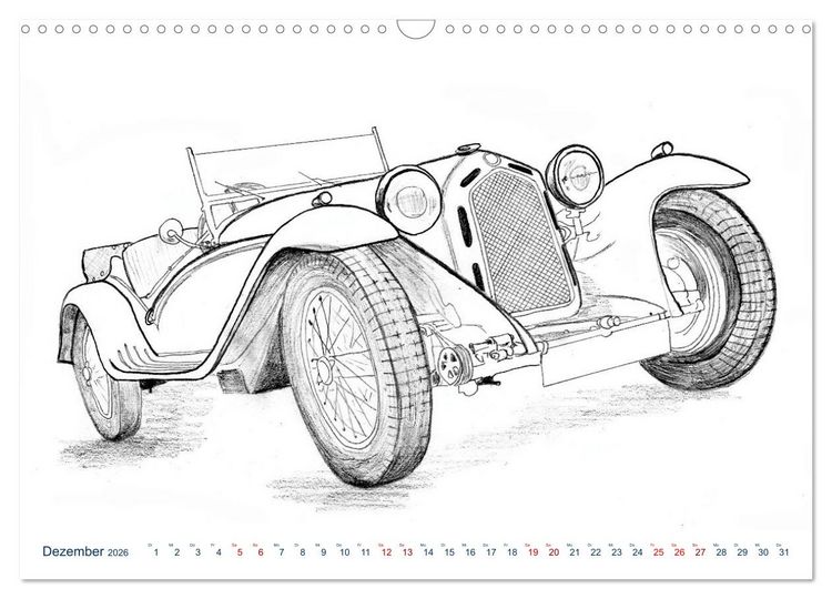 Produktbild: Vintage Sports Cars (Wandkalender 2026 DIN A3 quer), CALVENDO Monatskalender