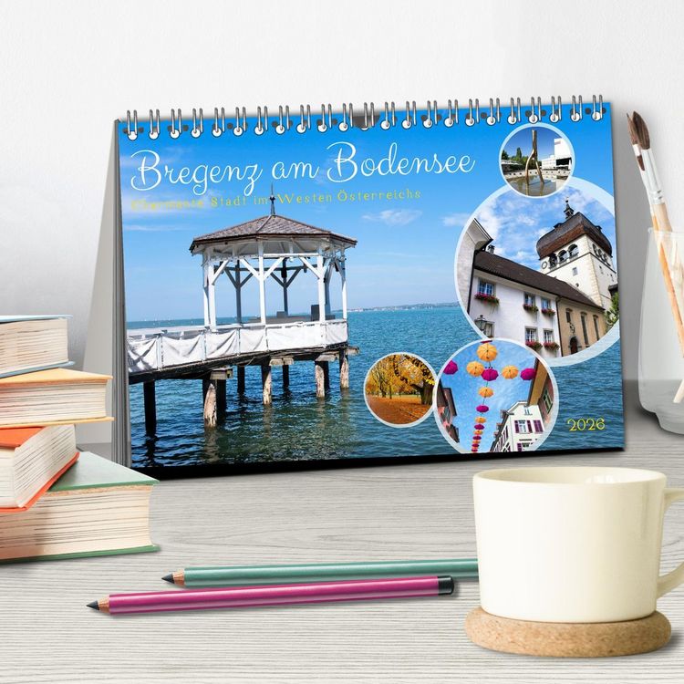 Produktbild: Bregenz am Bodensee (Tischkalender 2026 DIN A5 quer), CALVENDO Monatskalender