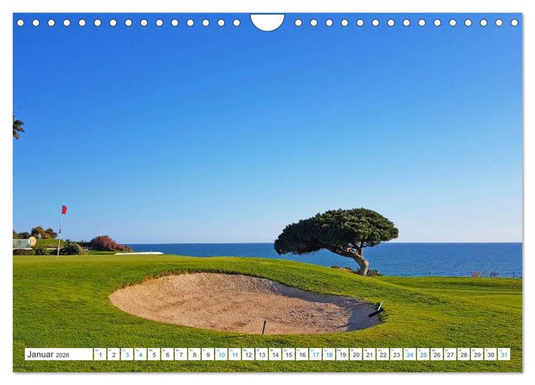 Produktbild: Mediterrane Golfpl&auml;tze - Spanien, Portugal, Mallorca (Wandkalender 2026 DIN A4 quer), CALVENDO Monatskalender