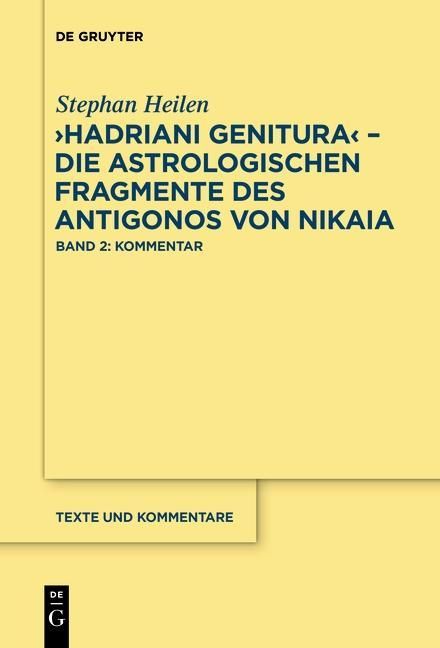 Produktbild: "Hadriani genitura" - Die astrologischen Fragmente des Antigonos von Nikaia