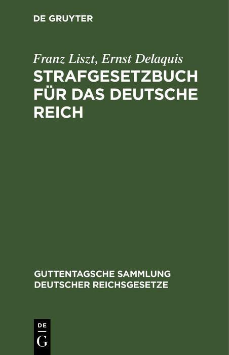 Produktbild: Strafgesetzbuch f&uuml;r das Deutsche Reich