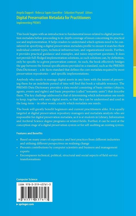 Produktbild: Digital Preservation Metadata for Practitioners