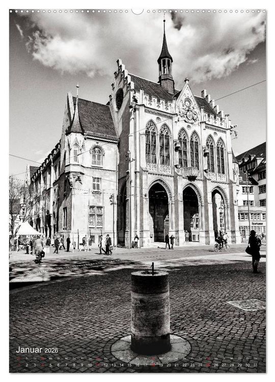 Produktbild: Ein Blick auf Erfurt (Wandkalender 2026 DIN A2 hoch), CALVENDO Monatskalender