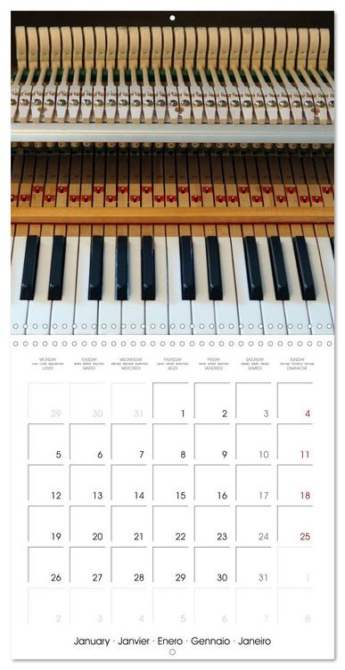 Produktbild: Moments de Piano (Calendrier mural carr&eacute; 2026 30x30 cm) Calendrier double avec une page pour vos prises de notes