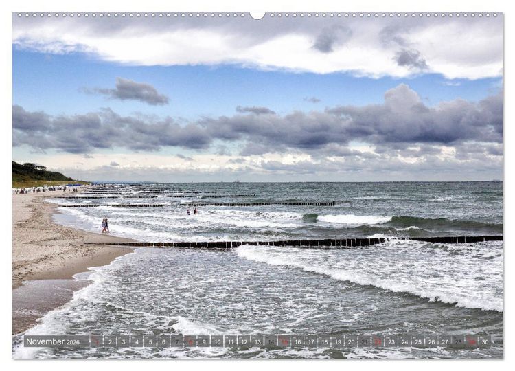 Produktbild: Fischland Dar&szlig; Zingst - wie gemalt (Wandkalender 2026 DIN A2 quer), CALVENDO Monatskalender