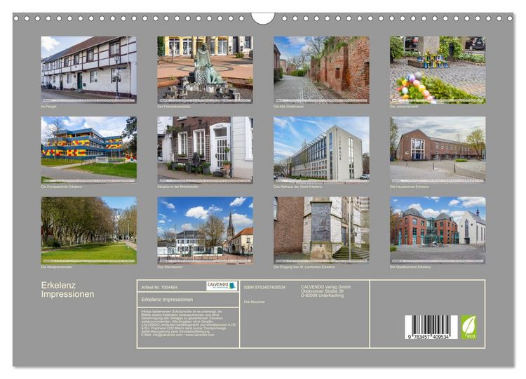 Produktbild: Erkelenz Impressionen (Wandkalender 2026 DIN A3 quer), CALVENDO Monatskalender