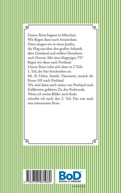 Produktbild: Von M&uuml;nchen zum Mt. St. Helen USA 1994