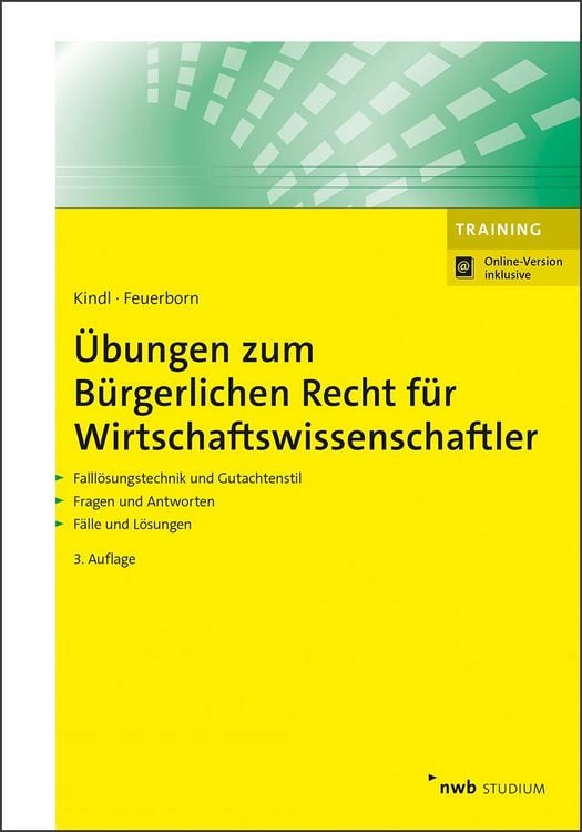 Produktbild: &Uuml;bungen zum B&uuml;rgerlichen Recht f&uuml;r Wirtschaftswissenschaftler
