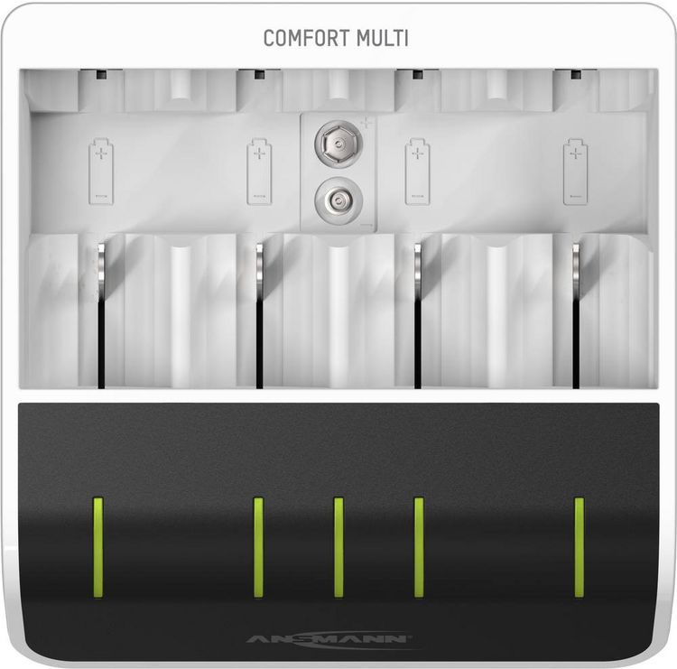 Produktbild: Ansmann Comfort Multi Rundzellen-Ladeger&auml;t NiMH Micro (AAA), Mignon (AA), Baby (C), Mono (D), 9 V Block