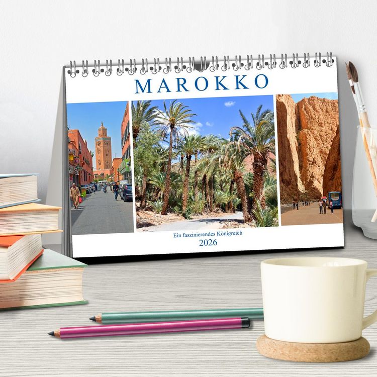 Produktbild: MAROKKO, ein faszinierendes K&ouml;nigreich (Tischkalender 2026 DIN A5 quer), CALVENDO Monatskalender