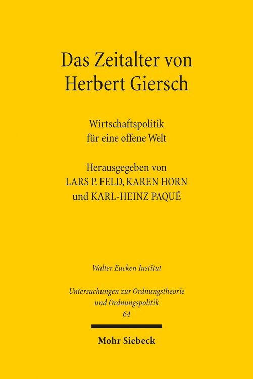 Produktbild: Das Zeitalter von Herbert Giersch