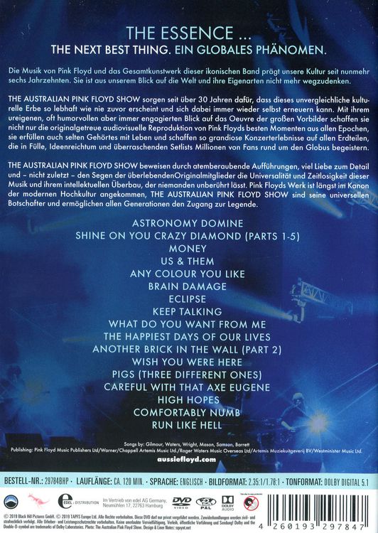 Produktbild: Pink Floyd - The Australian Pink Floyd Show - The Essence