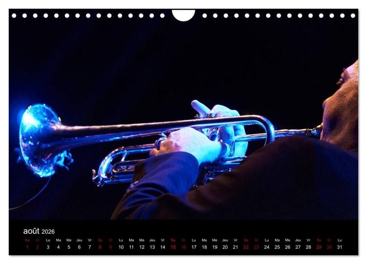 Produktbild: Jazz Trompettes (Calendrier mural 2026 DIN A4 vertical), CALVENDO calendrier mensuel