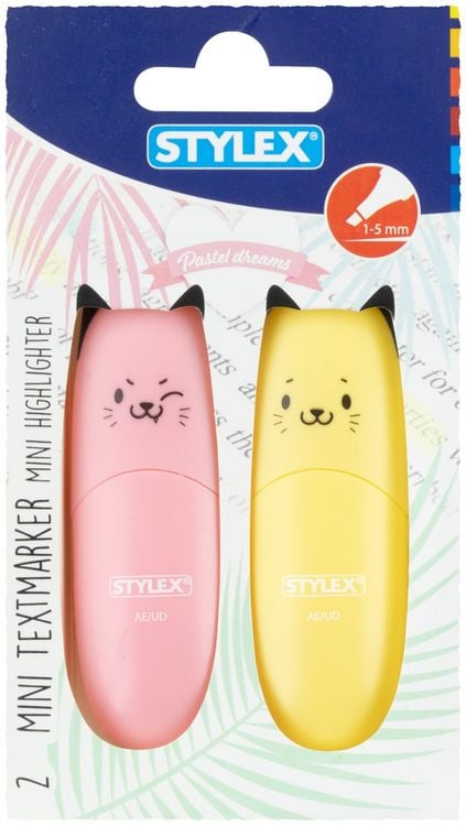 Produktbild: Stylex Mini-Textmaker, 2 St&uuml;ck, Pastell, Katzendesign