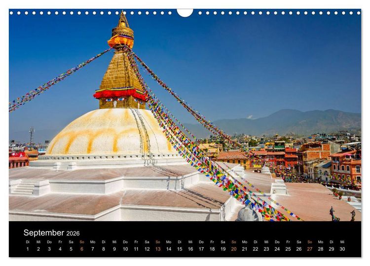 Produktbild: Nepal - In den Stra&szlig;en von Kathmandu (Wandkalender 2026 DIN A3 quer), CALVENDO Monatskalender