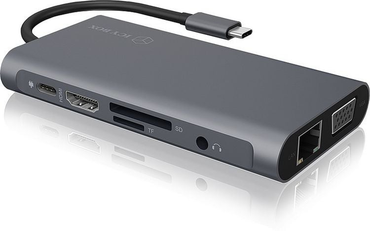 Produktbild: RAIDSONIC ICY BOX USB Type-C Dockingstation mit zwei Videoschnitten