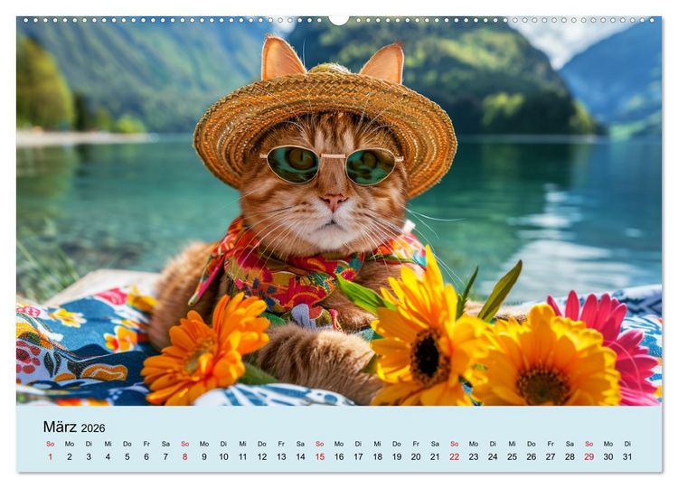 Produktbild: Die sch&ouml;nsten Tiermodels. Schicke Outfits und High Fashion (Wandkalender 2026 DIN A2 quer), CALVENDO Monatskalender