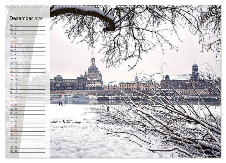 Produktbild: WUNDERVOLLES DRESDEN (Wandkalender 2026 DIN A2 quer), CALVENDO Monatskalender