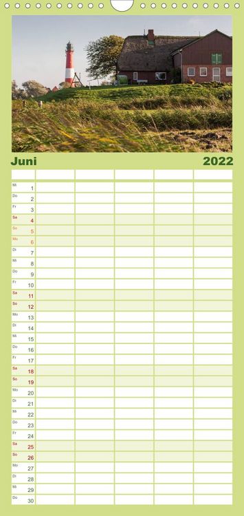 Produktbild: Familienplaner Pellworm 2022 (Wandkalender 2022 , 21 cm x 45 cm, hoch)