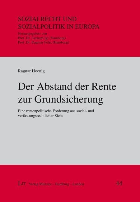 Produktbild: Hoenig, R: Abstand der Rente zur Grundsicherung