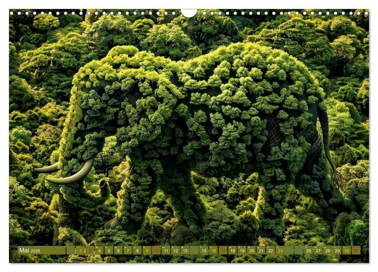 Produktbild: Elefanten - modern Art (Wandkalender 2026 DIN A3 quer), CALVENDO Monatskalender