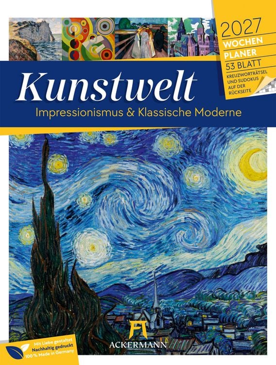 Produktbild: Kunstwelt Wochenplaner Kalender 2027 | Impressionismus und Klassische Moderne
