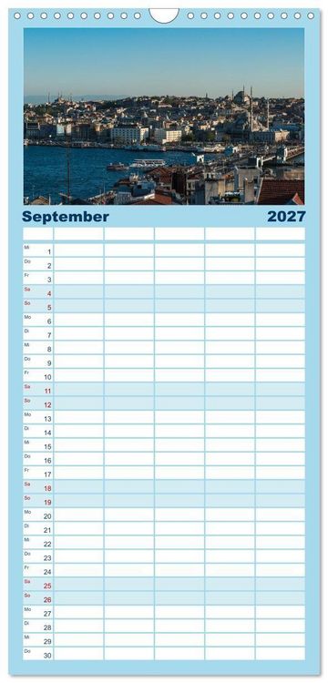 Produktbild: Familienplaner 2027 - Istanbul - Stadt am Bosporus mit 5 Spalten (Wandkalender, 21 x 45 cm) CALVENDO