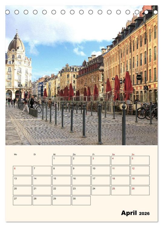 Produktbild: Lille - Lebendige Metropole (Tischkalender 2026 DIN A5 hoch), CALVENDO Monatskalender