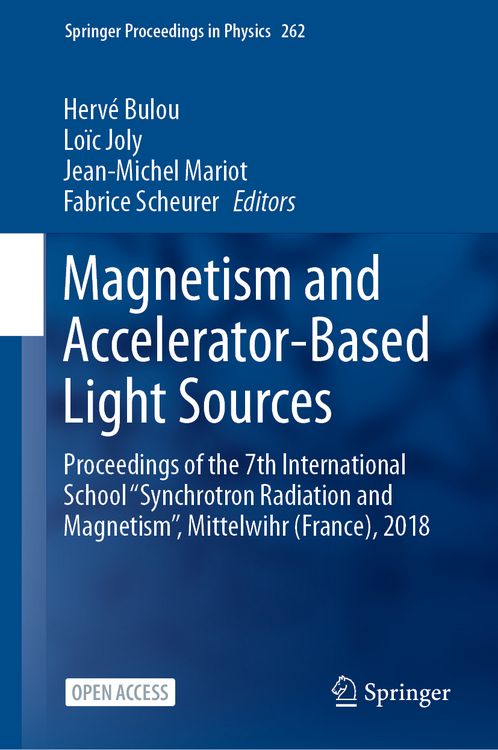Produktbild: Magnetism and Accelerator-Based Light Sources