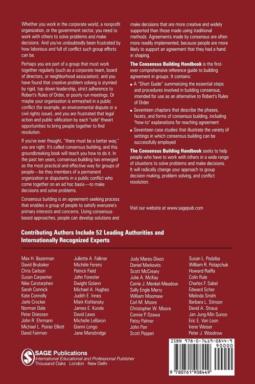 Produktbild: The Consensus Building Handbook