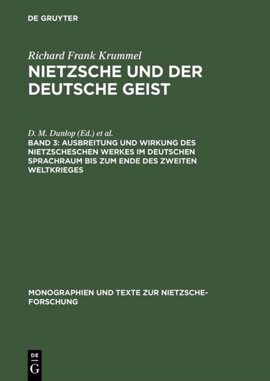 Produktbild: Nietzsche und der deutsche Geist 3