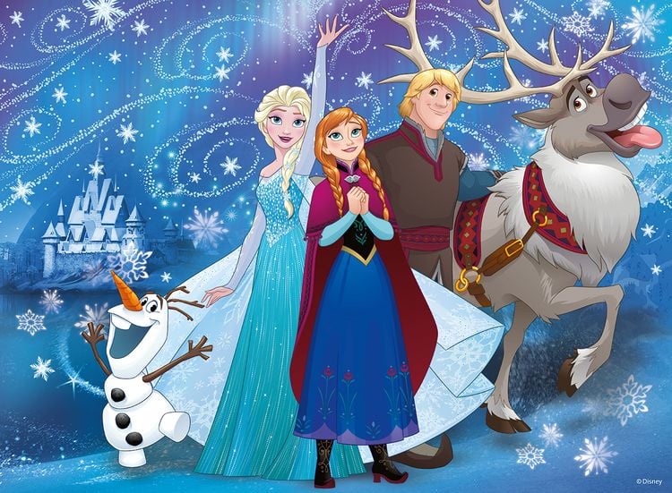 Produktbild: Puzzle Ravensburger Frozen - Glitzernder Schnee 100 Teile XXL Glitzer