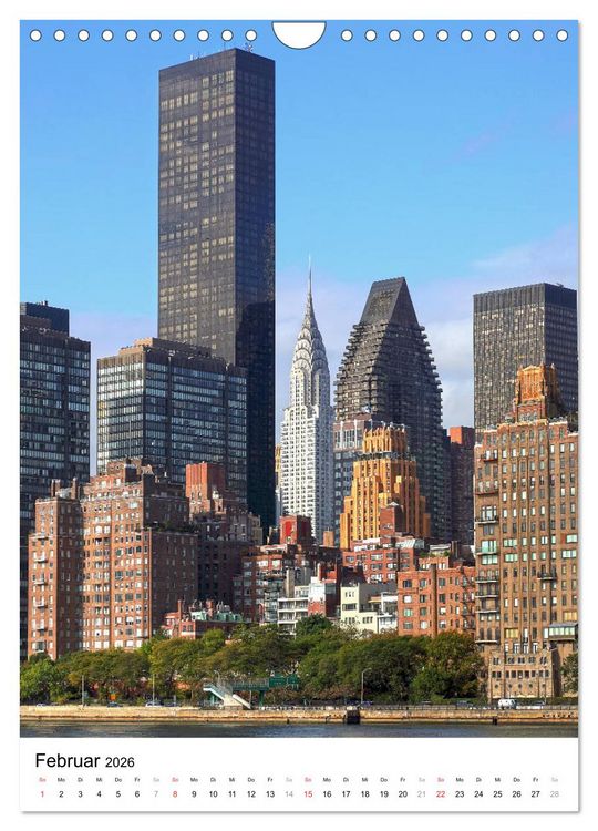 Produktbild: New Yorks architektonische Highlights (Wandkalender 2026 DIN A4 hoch), CALVENDO Monatskalender